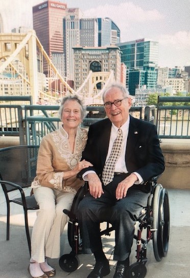 Dick and Ginny Thornburgh. Birthday celebration photo.